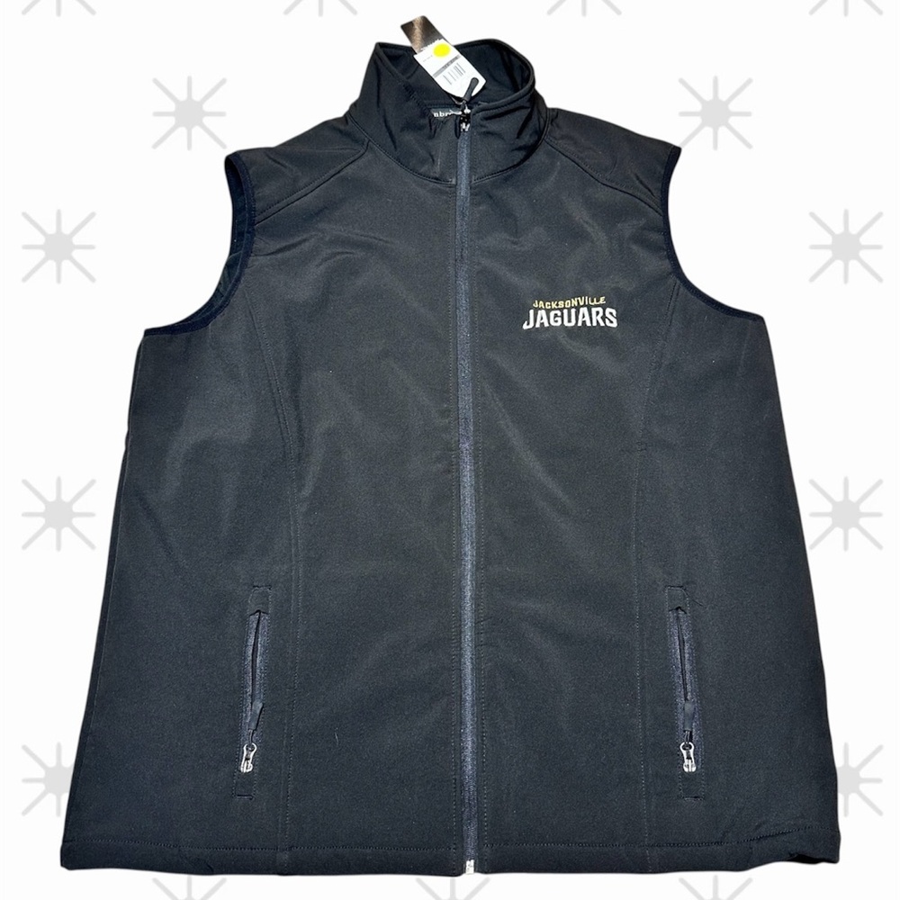 NWT! Jacksonville Jaguars Full Zip Softshell Vest NFL Team Apparel size large